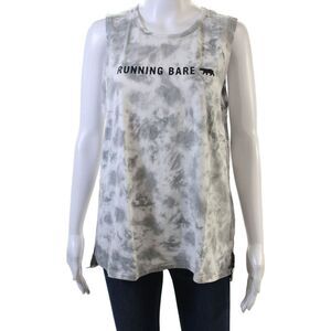 Running Bare, Women Gray Cotton Animal Graphic Tank Size 12